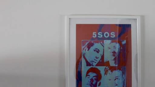 A 5SOS poster in Julie's room. Picture: Lanie Tindale