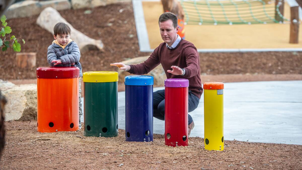 Free training courses have opened up in childcare centres. Pictured is ACT Skills Minister Chris Steel. 