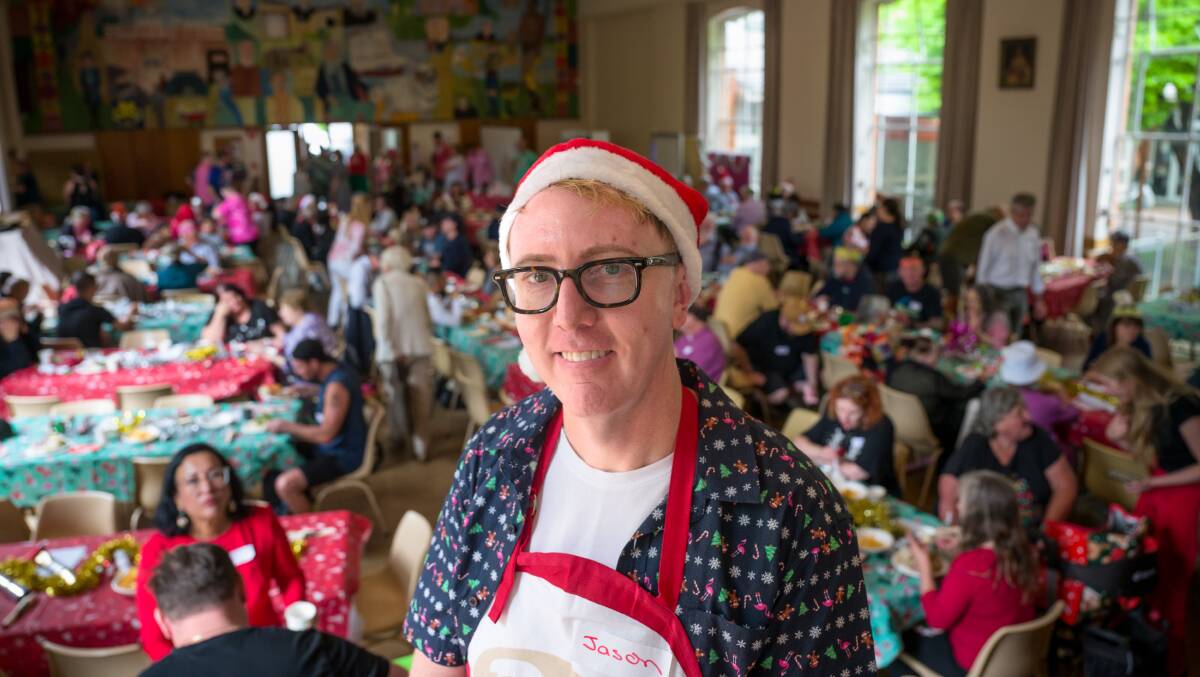 St John's Care executive officer Jason Haines at the charity's Christmas lunch. Picture: Sitthixay Ditthavong