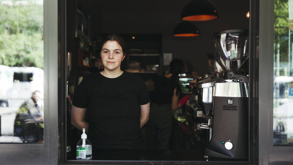 Cafe supervisor Elise Crerar hopes the new strain doesn't scare people away from the city. Picture: Dion Georgopoulos
