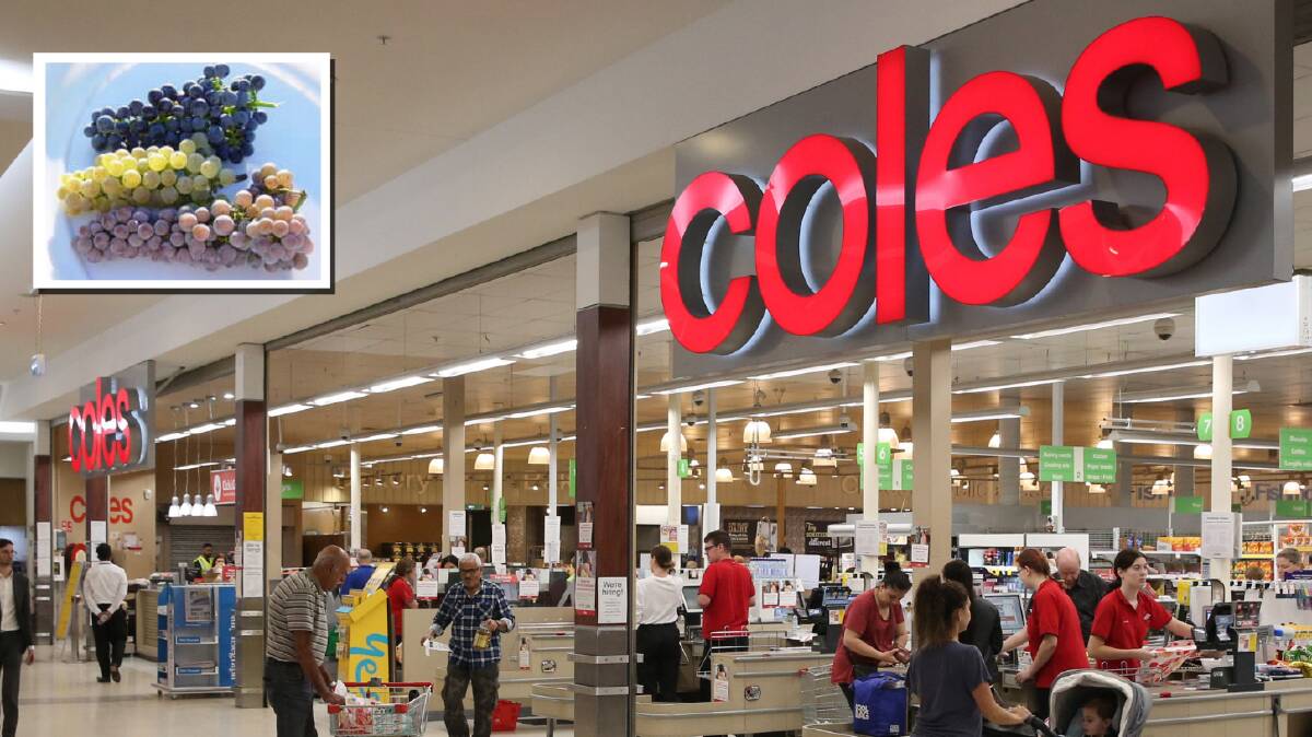 A woman sued a Coles store after slipping on a grape (not pictured) in a Canberra supermarket. Picture: Geoff Jones