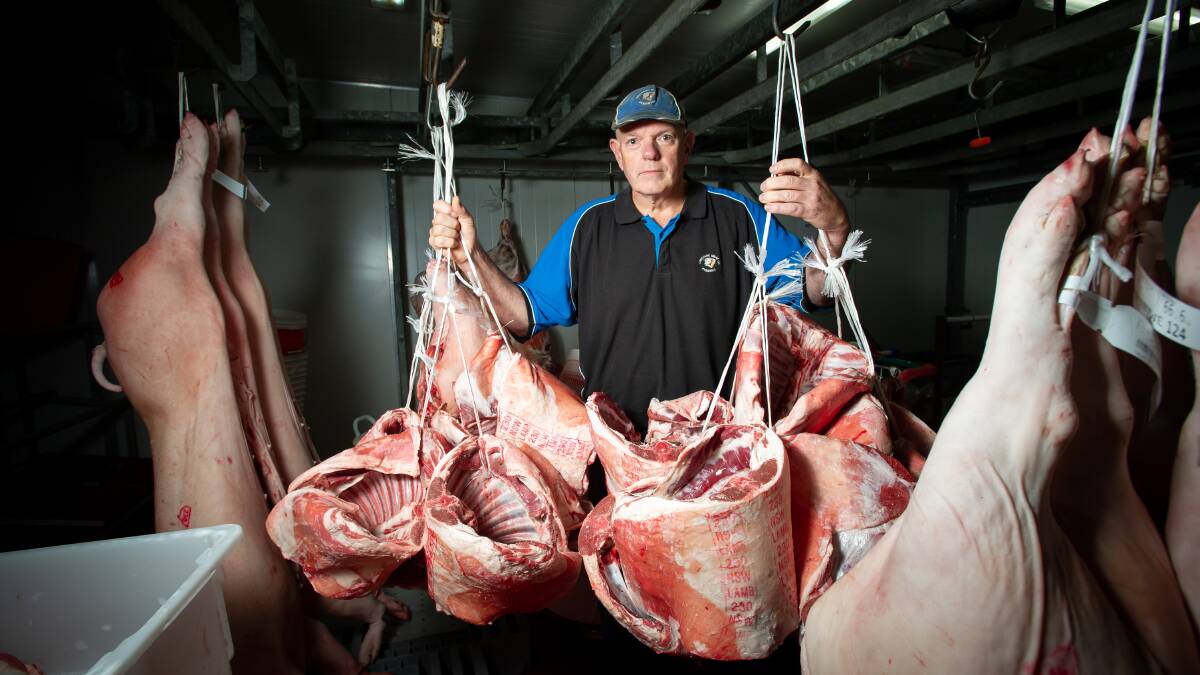 LongPark Meat co-owner, Brett Palmer, says he lost thousands from the collapse of Pialligo Estate Operations. Picture by Elesa Kurtz
