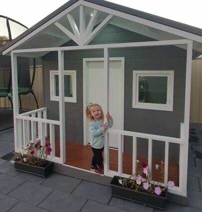 The cubby house Jason Peska made for his children. Picture supplied