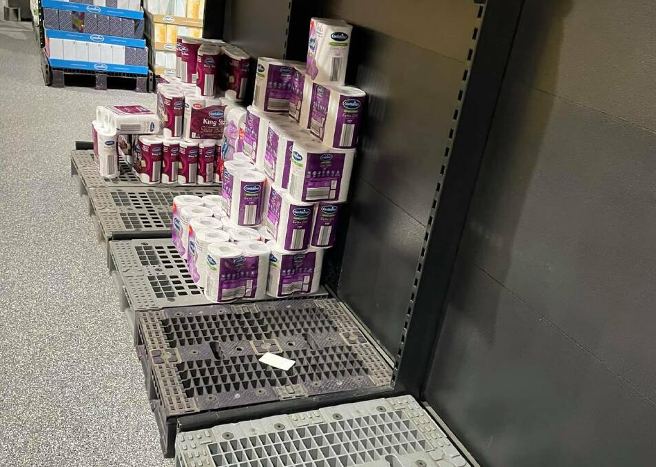 There was little toilet paper left at Aldi at Jamison on Sunday 4.30pm. Picture: Supplied