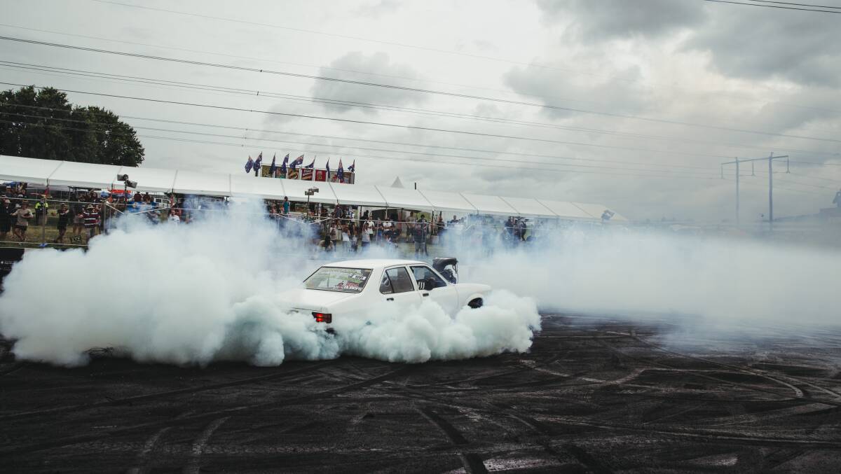 Summernats 2022 at EPIC, burnout competition. Picture by Dion Georgopoulos 