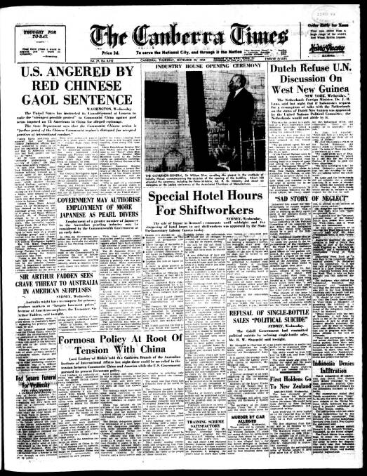 Times Past: November 25, 1954