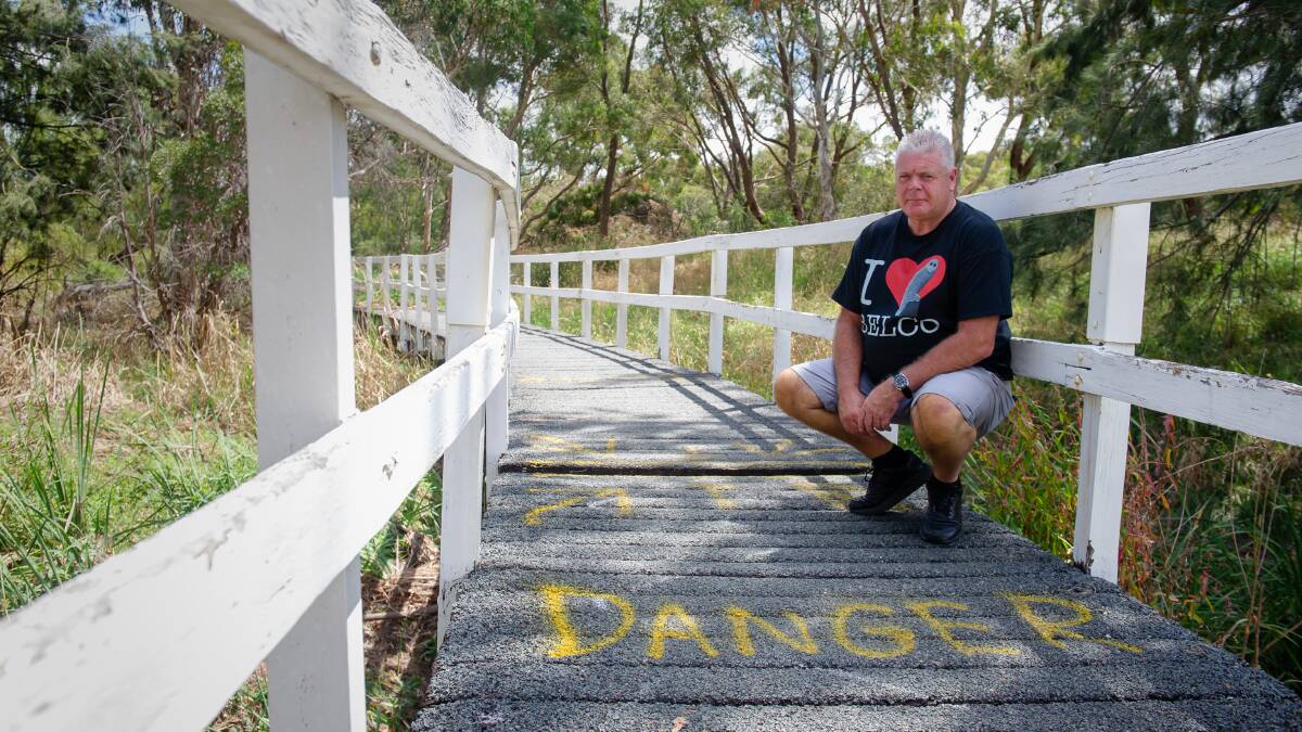 Belconnen Community Council chair Glen Hyde has been advocating for the bridges of the Umbagong Park to be appropriately repaired. Picture: Elesa Kurtz