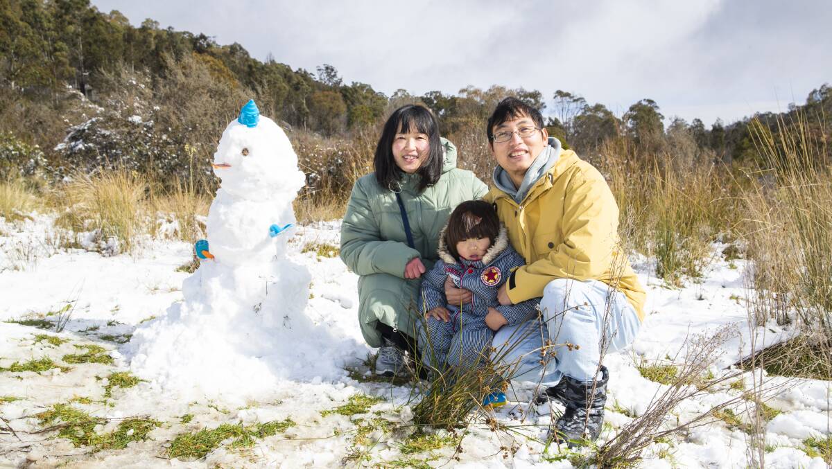 Raymond Xinyao and his family. Picture: Keegan Caroll