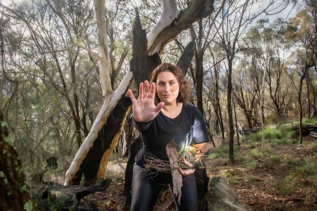 Boorooberongal woman Emma Laverty practices contemporary Aboriginal dance. Picture: Karleen Minney