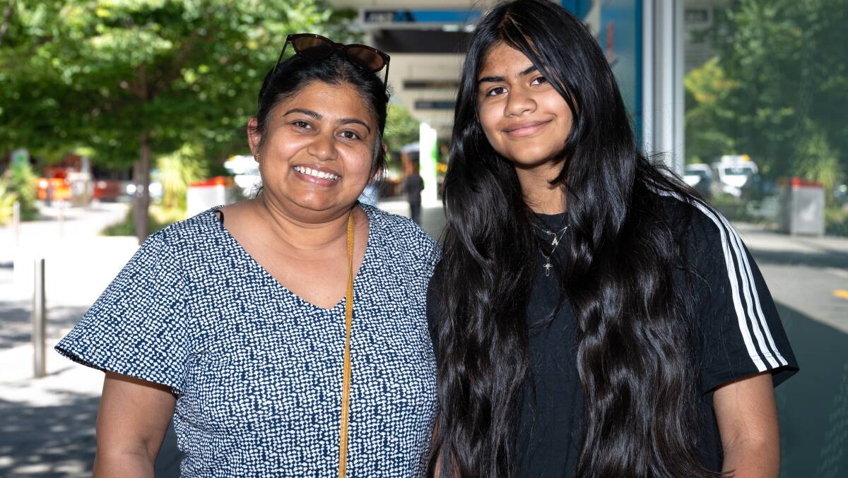 Sonia Nair with daughter Alisha, 14, who will be starting year 8 this year. Picture by Elesa Kurtz