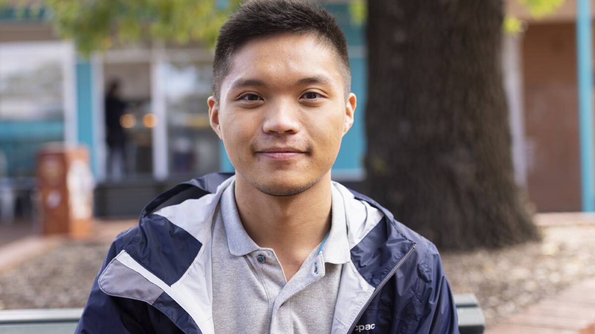 International student Kendrick Ong only attended one in-person class before COVID hit. Picture: Keegan Carroll
