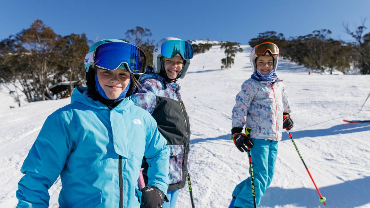 Lilly Brauer, Victoria Jones, Hilary Eyres. Picture: Thredbo