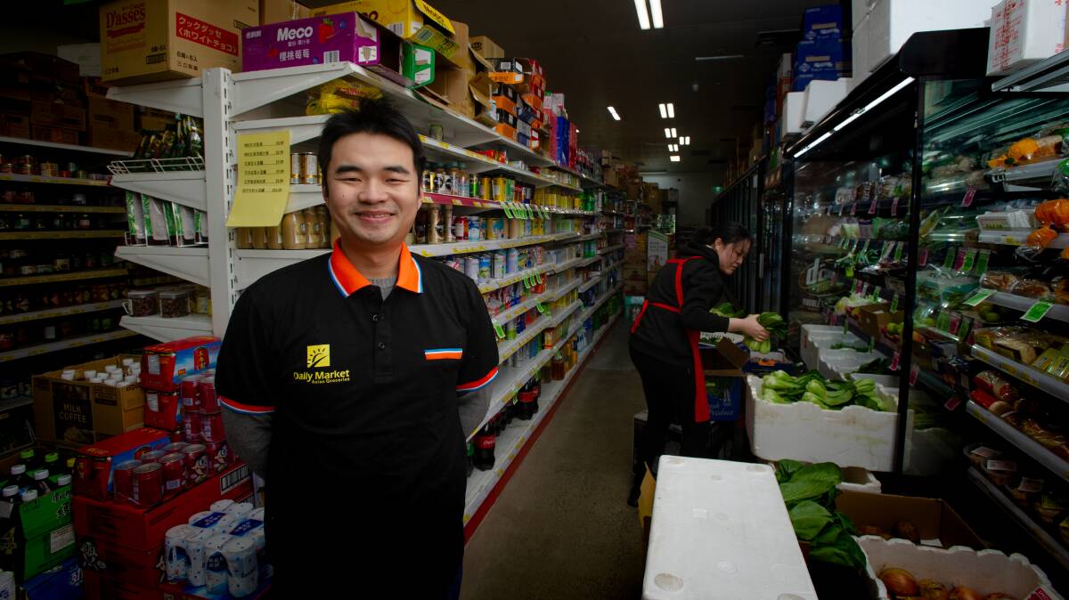 Daily Market Groceries manager Conan Song. The shop's customers redeemed the most ChooseCBR vouchers. Picture: Elesa Kurtz 
