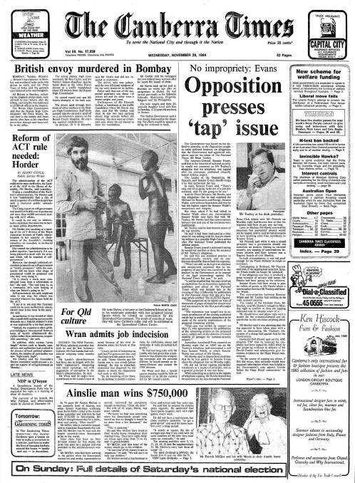 Times Past: November 28, 1984