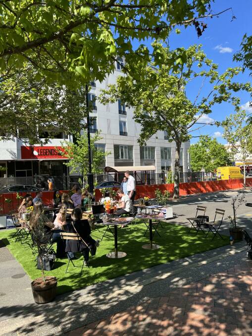 A picture of outdoor dining on Franklin Street in Manuka. Picture: John-Paul Romano
