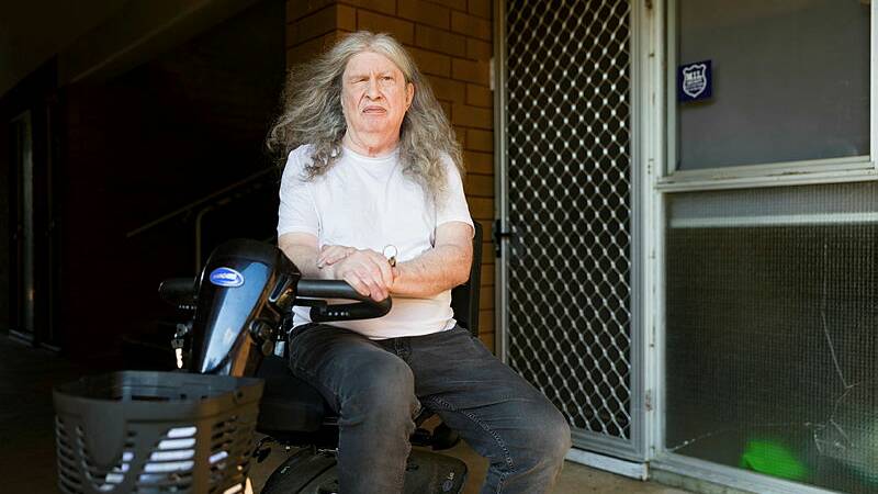 Agoraphobia sufferer Michael Grant has been told he must leave his place at the Salvation Army-owned apartment complex to make way for youth housing. Picture by Sitthixay Ditthavong