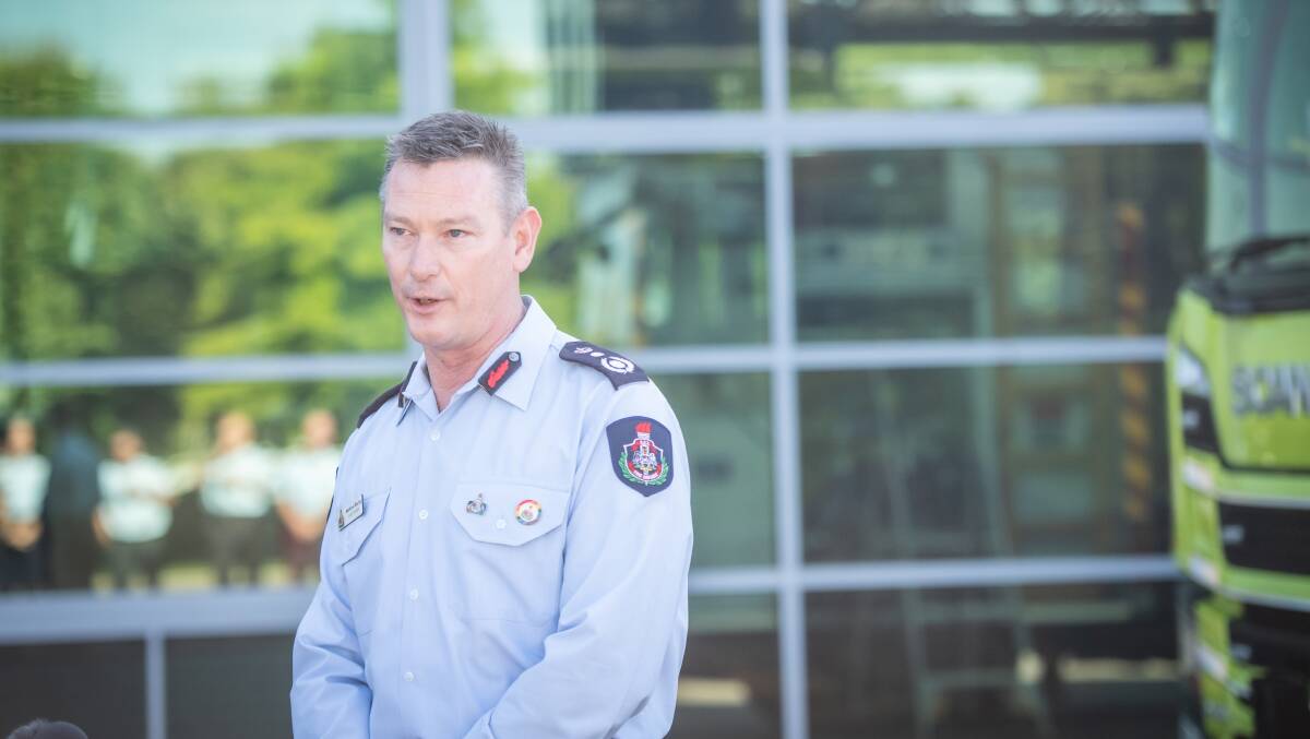ACT Fire and Rescue Chief Officer Matthew Mavity. Picture: Karleen Minney