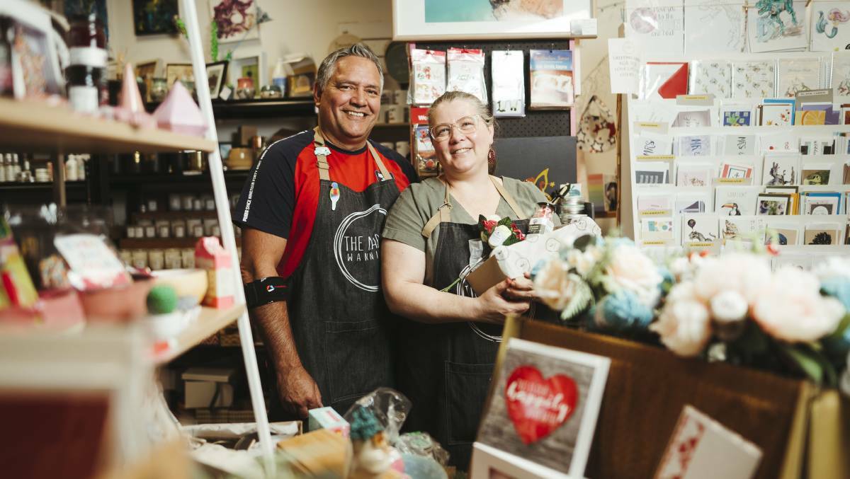 Small busineses like The Markets Wanniassa, owned by Fiona and James Lester, have struggled during COVID. Picture: Dion Georgopoulos
