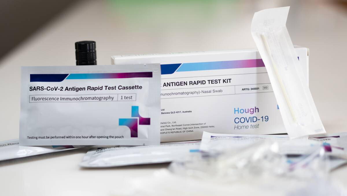 A rapid antigen test kit Picture: Dion Georgopoulos