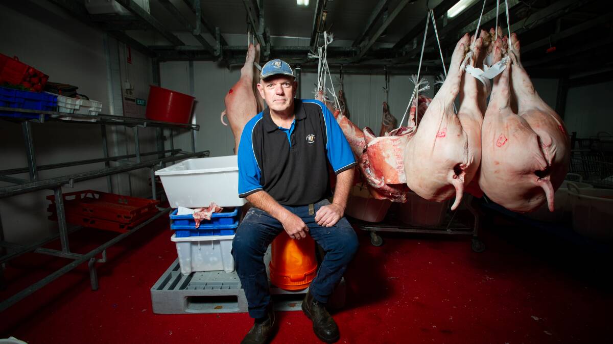 LongPark Meat Co owner Brett Palmer in his Fyshwick butcher. Picture by Elesa Kurtz