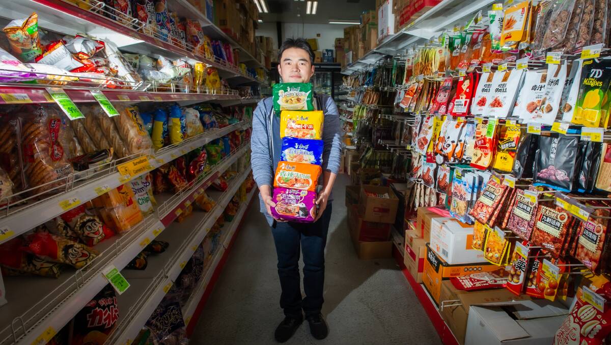 Conan Song manages supermarket Daily Market near the ANU. Picture: Karleen Minney