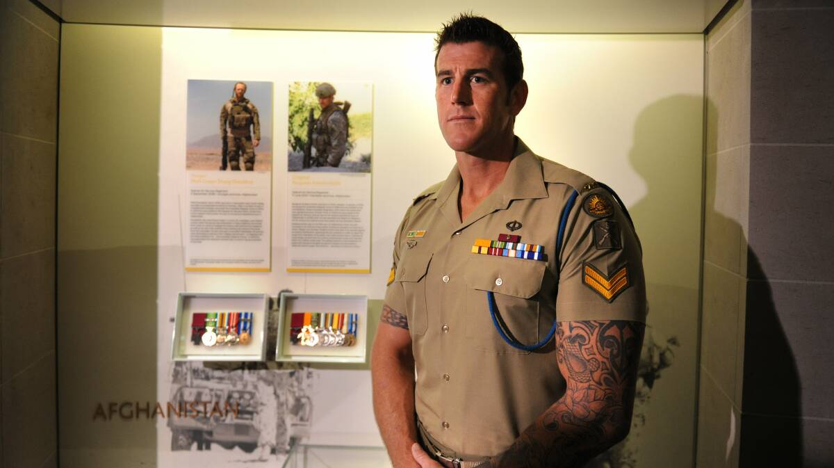 Australian Victoria Cross recipient Ben Roberts-Smith has been invited to attend the Queen's funeral. Picture by Marina Neill