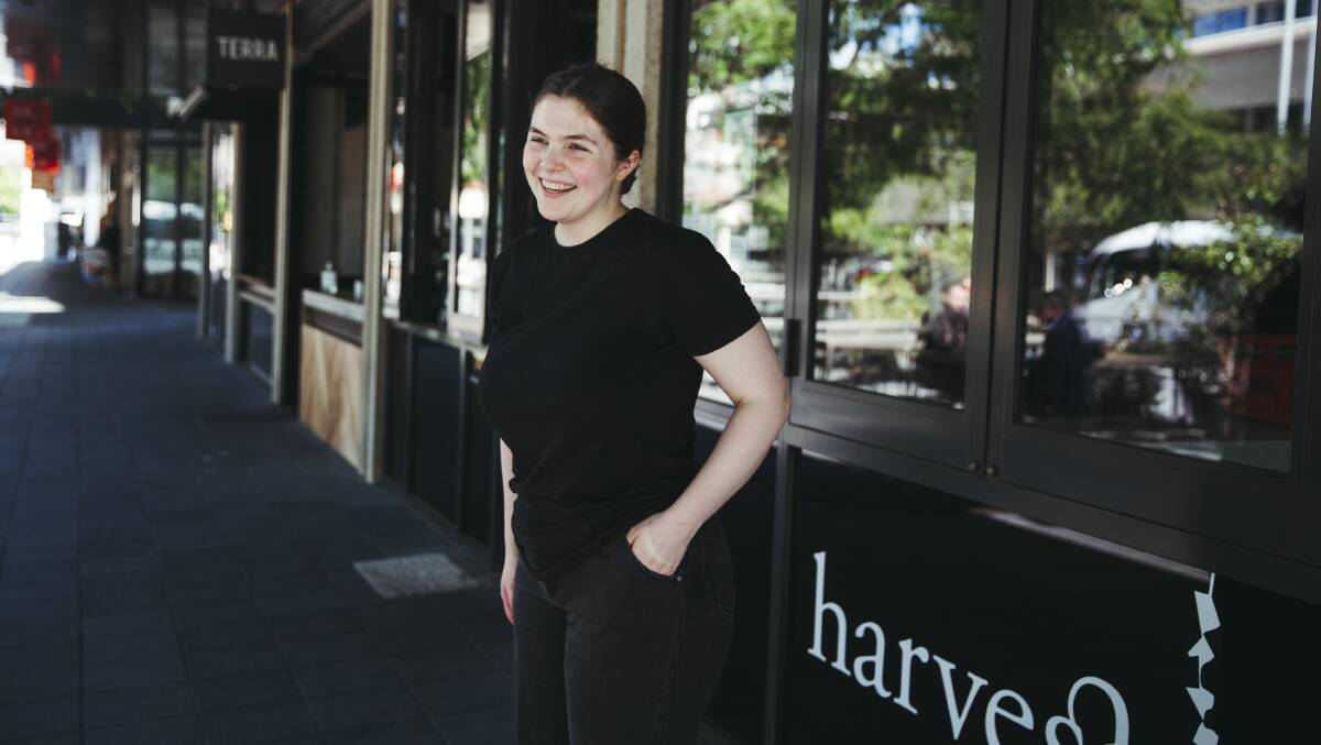 Harvest cafe supervisor Elise Crerar is concerned about the Omicron strain of COVID. Picture: Dion Georgopoulos
