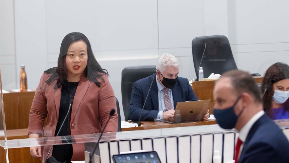 Canberra Liberals leader Elizabeth Lee has labelled the 2021-22 ACT budget a "Band-Aid budget". Picture: Sitthixay Ditthavong