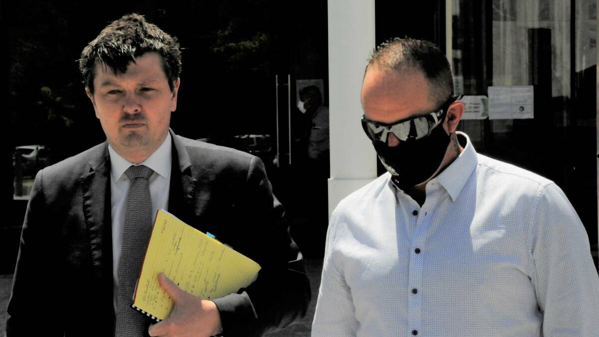 Convicted drug dealer David Mark Williams (right) outside court in 2021. Picture: Blake Foden