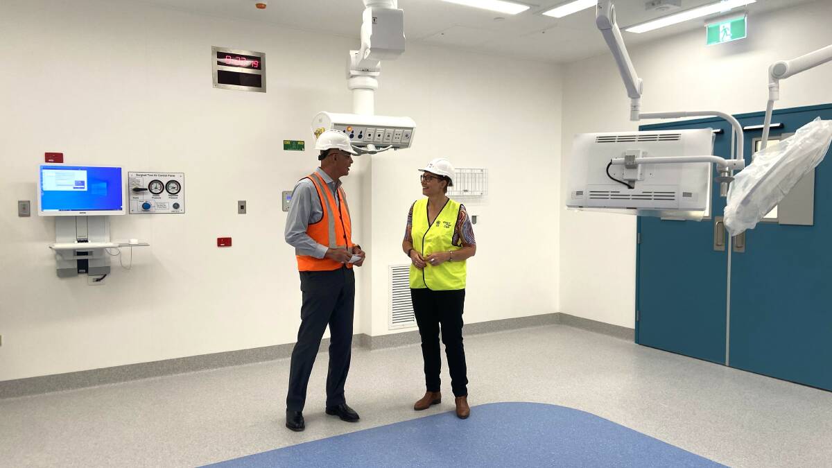 Deputy chief project officer of MPC, Martin Little, and Health Minister Rachel Stephen-Smith at the new facility. Picture by Lanie Tindale