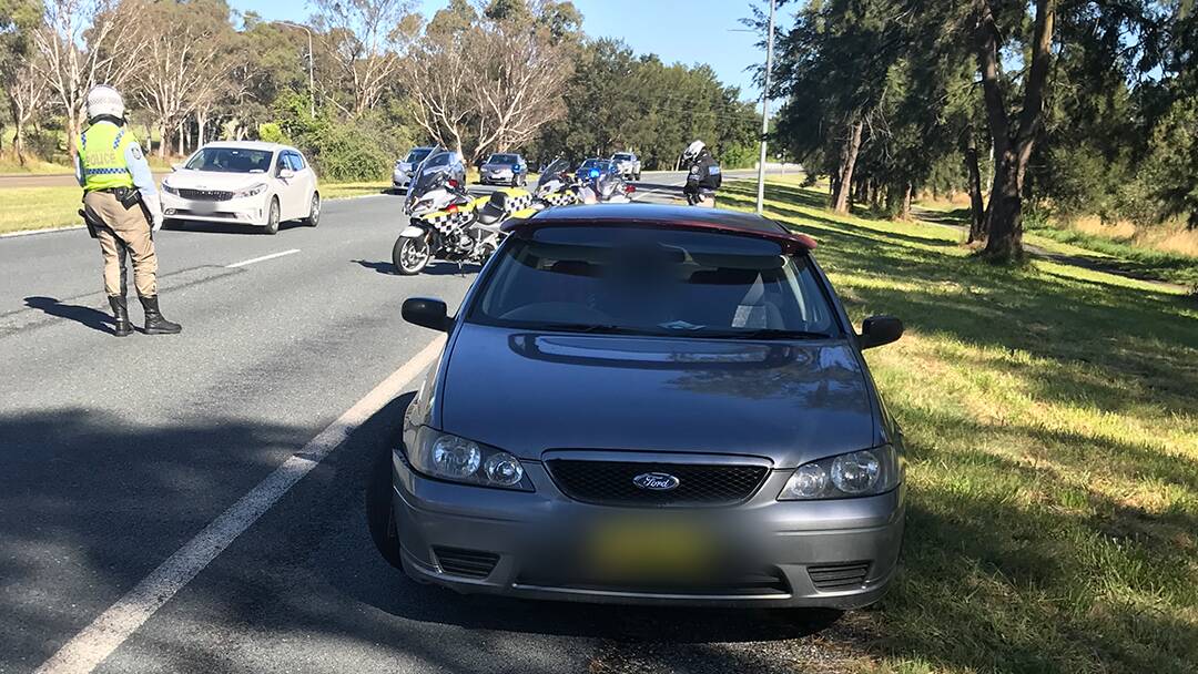 A Ford Falcon was seized by police on Monday. Picture: Supplied
