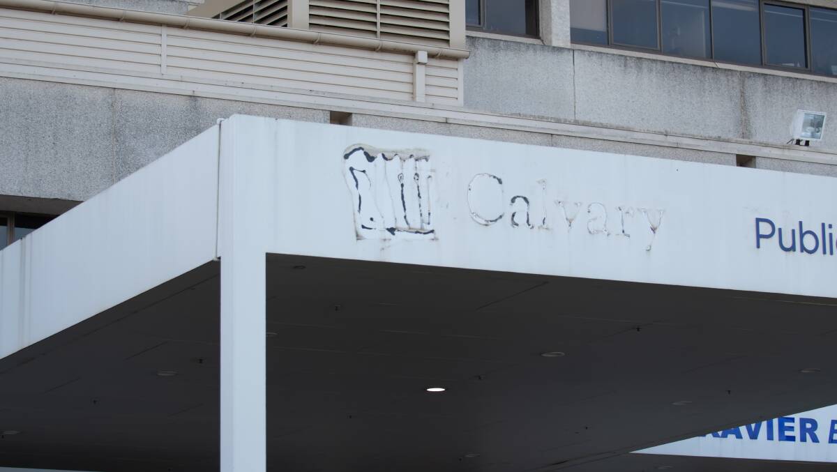 Calvary has removed its name from the Xavier Building. Picture by Elesa Kurtz