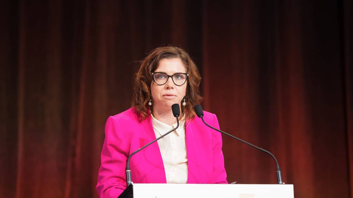 Minister for Social Services Amanda Rishworth at the Jobs and Skills Summit on Friday. Picture by Sitthixay Ditthavong
