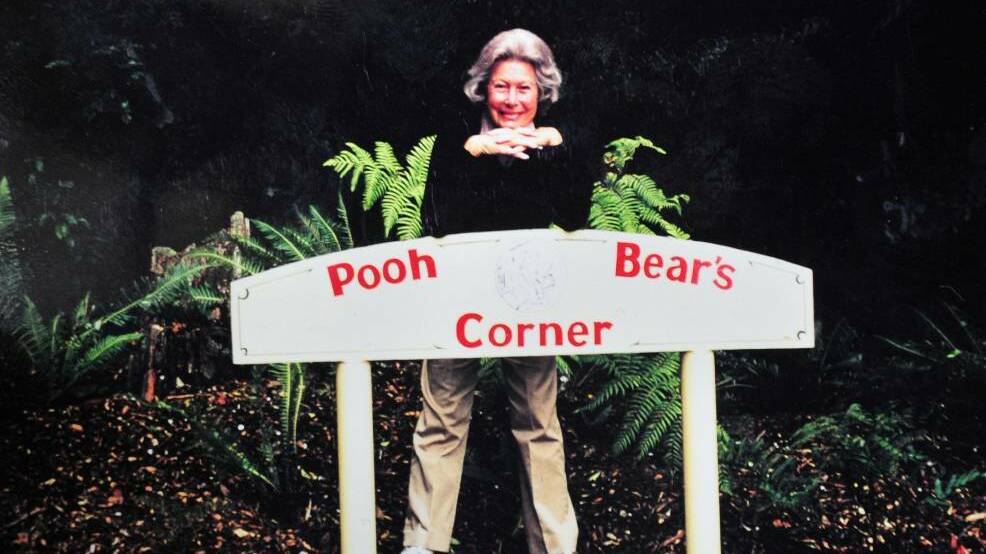 An early Pooh Corner sign photographed by Barbara Parker