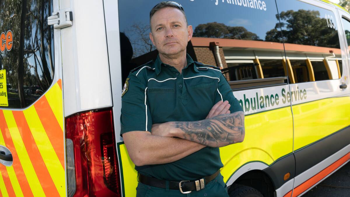 Kieran Hitchenson, 47, has been an ACT Intensive Care Paramedic for 25 years. Picture by Gary Ramage