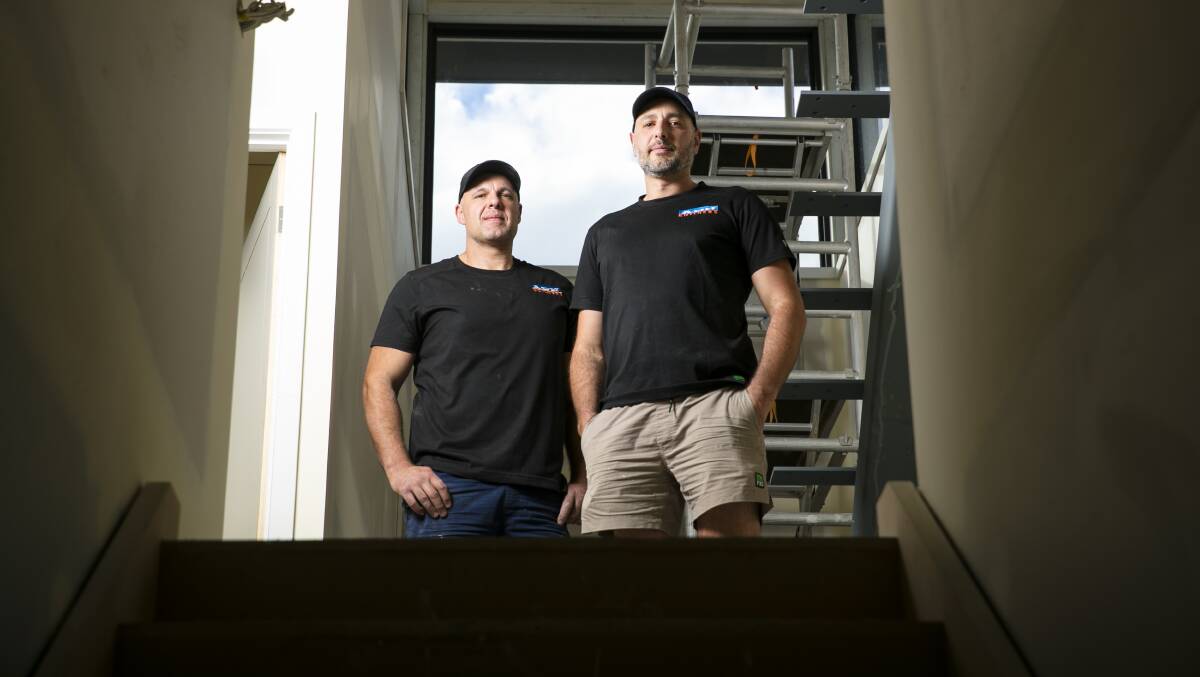Anthony Schimizzi, left, and Fortunato Schimizzi of ADN Builders. Picture: Keegan Carroll