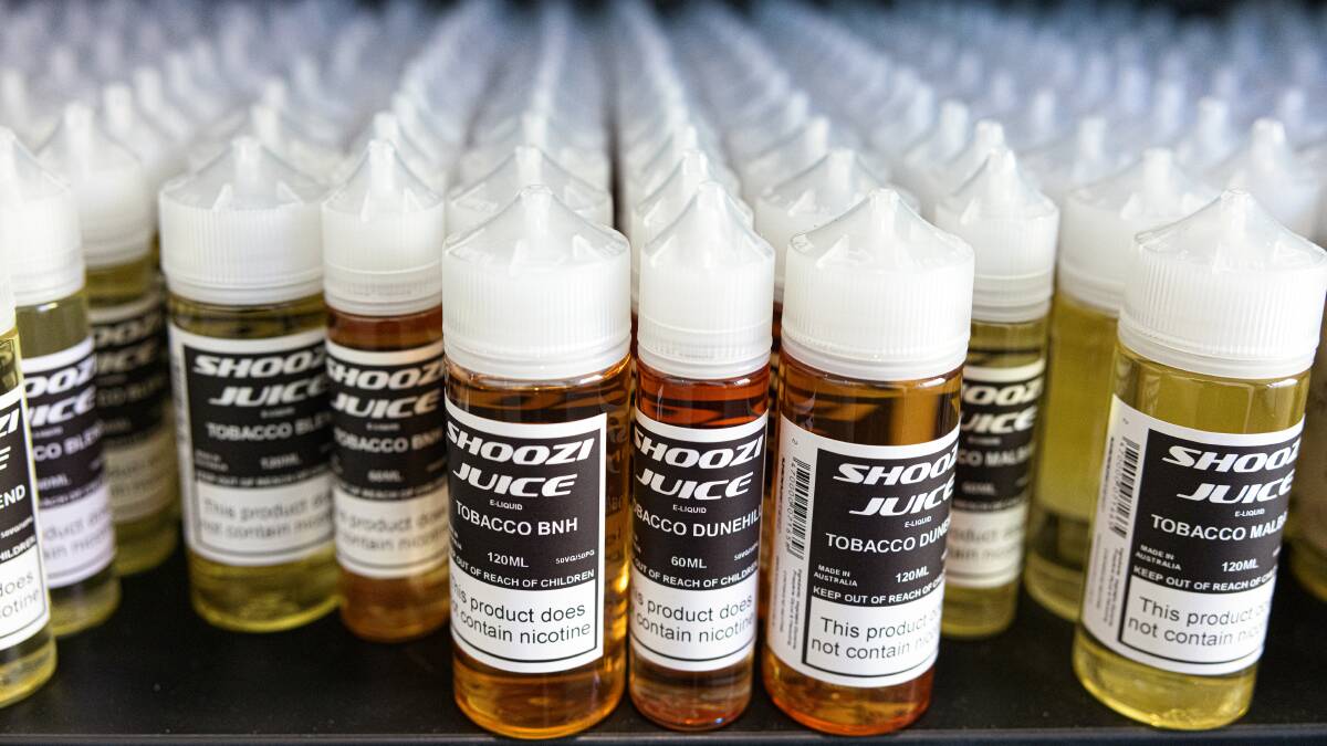 E-liquids sold by SHOOZITECH. Picture by Sitthixay Ditthavong