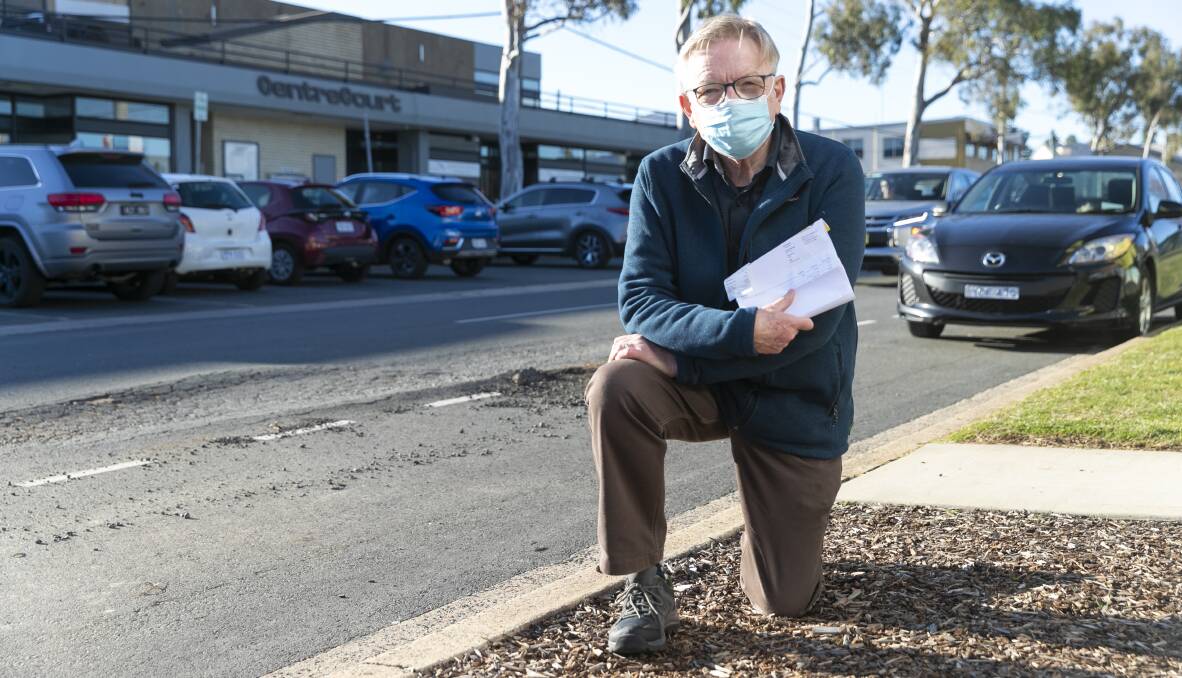 Howard Bamsey paid $500 to fix his tyre after hitting a pothole (not pictured). Picture: Keegan Carroll