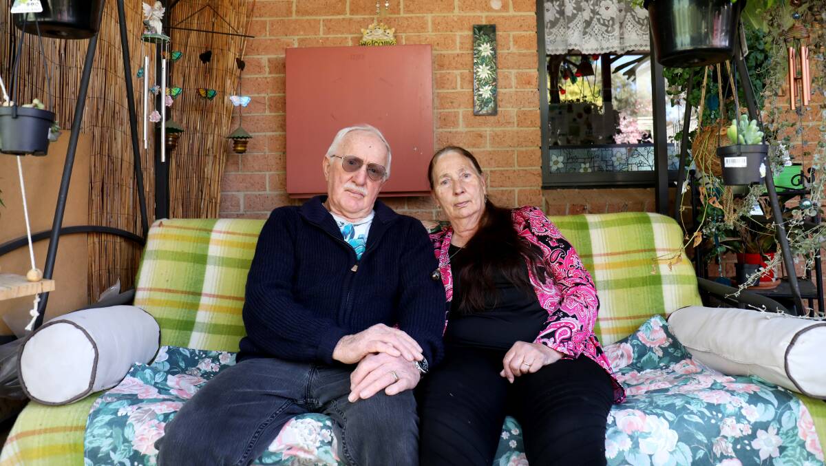 Richard and Ena Swann at their home in Macquarie. Picture by James Croucher