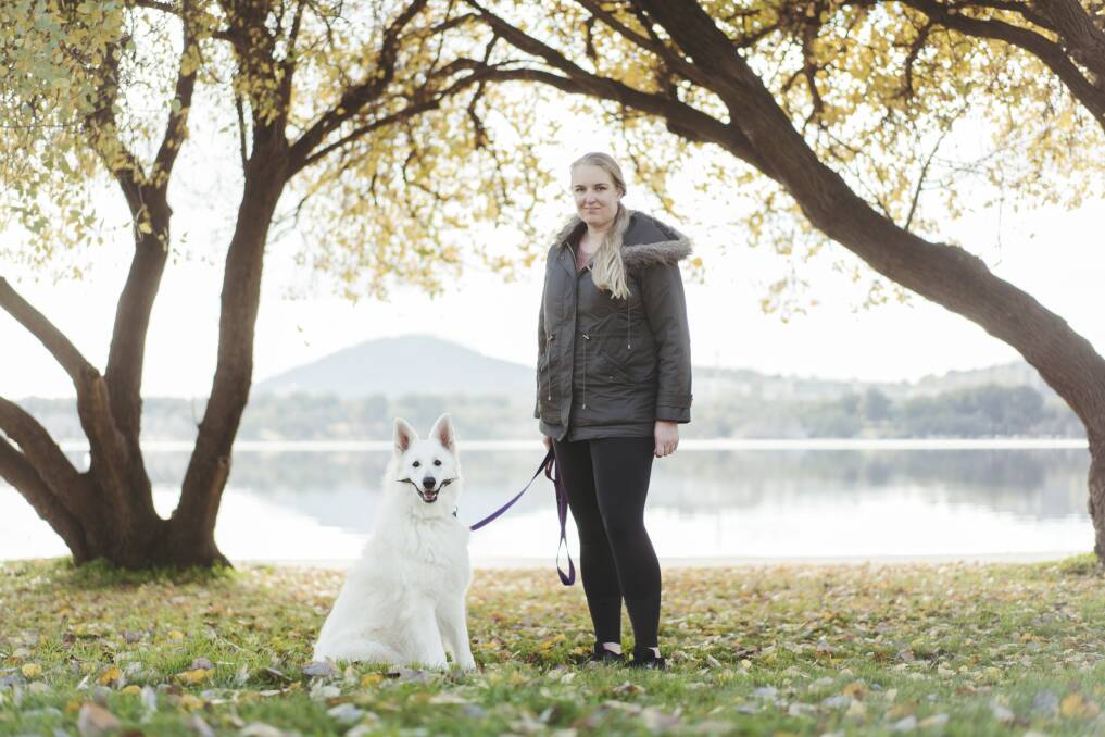 Jennifer O'Brien has already registered her two-year-old White Swiss Shepherd Mia. Picture: Dion Georgopoulos