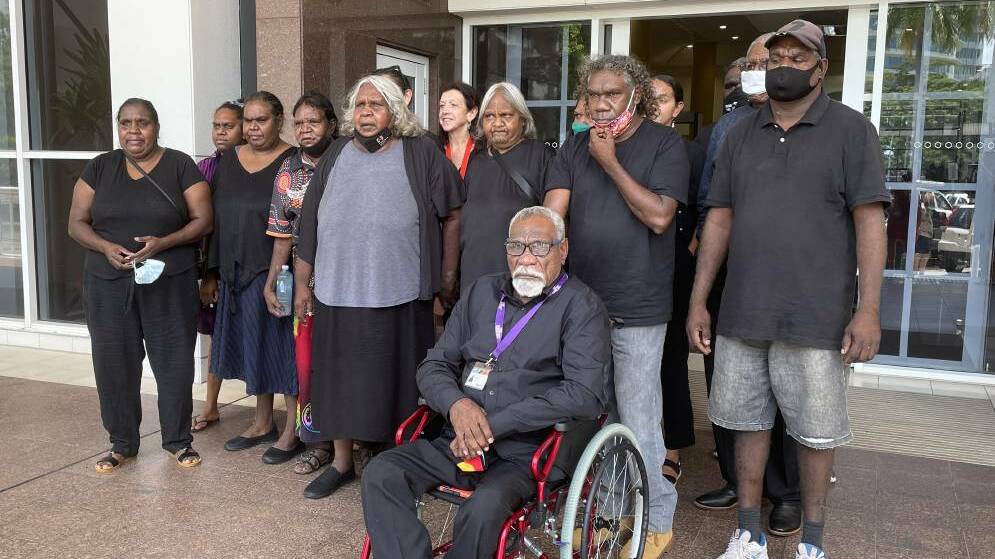 WARLPIRI FAMILY: Supporters of Mr Walker travelled sat in court in recent days, all dressed in black. Picture: Sarah Matthews 