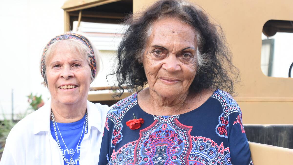 Aunty Ellen Gough and Aunty Juanita Heparia. Picture: Sarah Matthews