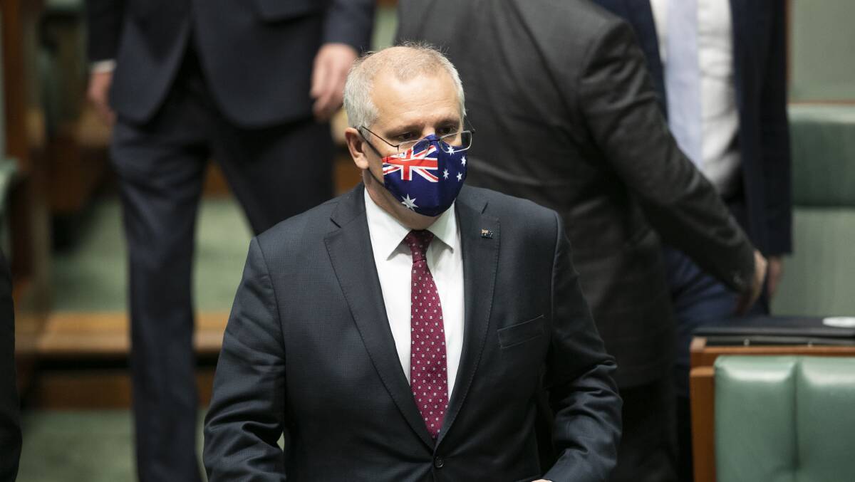 Prime Minister Scott Morrison has blasted mask mandates. Picture: Sitthixay Ditthavong