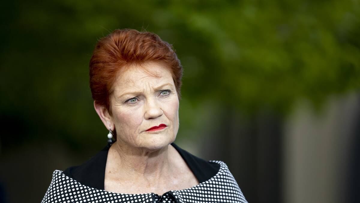 One Nation senator Pauline Hanson says the money received by Mr Porter was not campaign funding. Picture: Sitthixay Ditthavong
