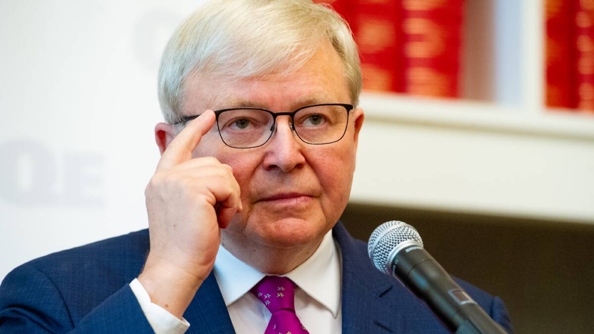 Former prime minister Kevin Rudd has joined the call for a Nuremberg-style tribunal. Picture: Elesa Kurtz