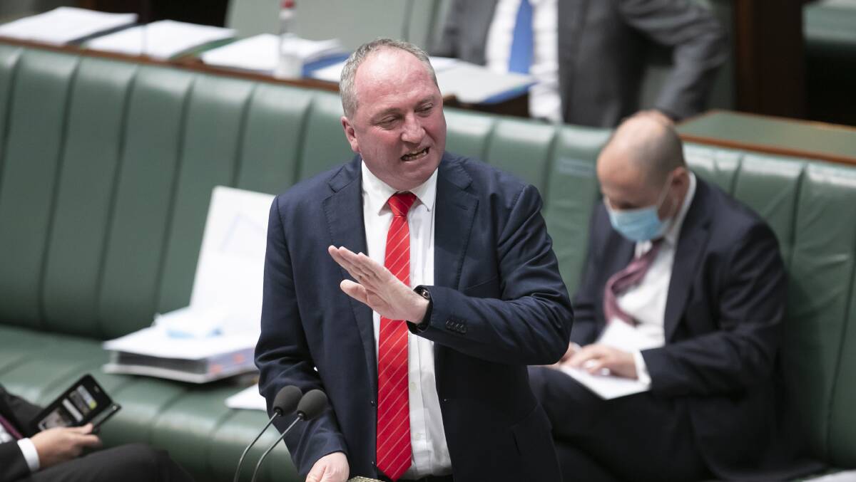 Barnaby Joyce says he is effectively powerless to rein Christensen in. Picture: Keegan Carroll