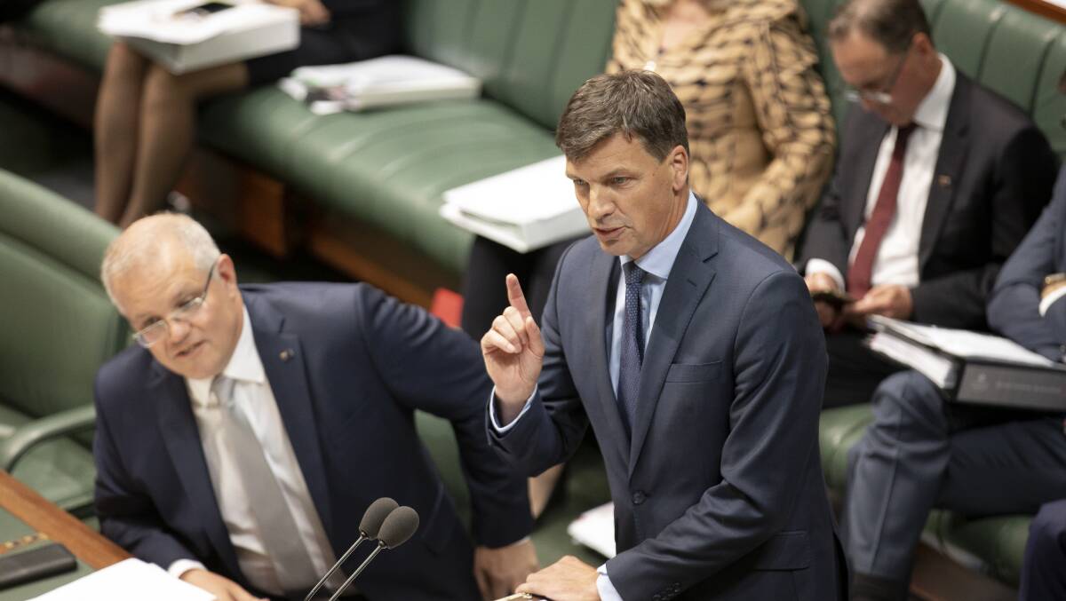 Angus Taylor says there is 'absolutely' no appetite among Nationals MPs for a 'an explicit carbon tax or a sneaky carbon tax'. Picture: Sitthixay Ditthavong 