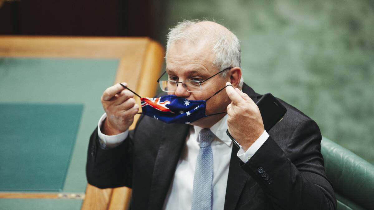 Scott Morrison has told the states to hold their nerve on border closures. Picture: Dion Georgopoulos