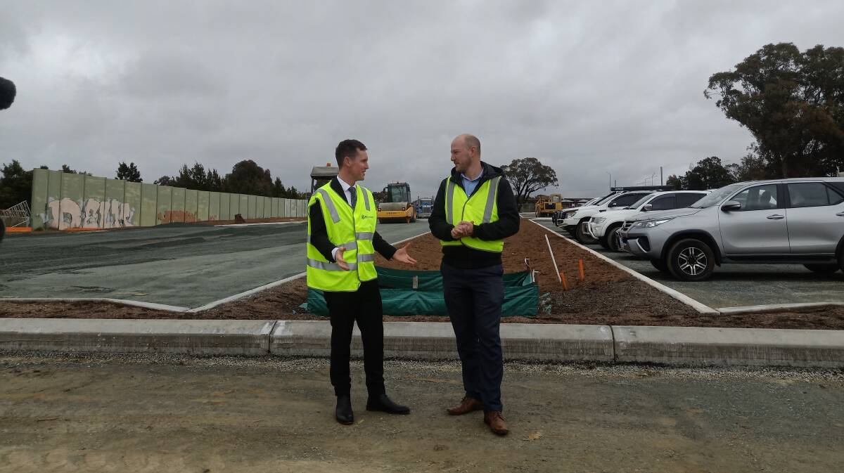 Transport Minister Chris Steel unveiled a new 170-spot park and ride location on Monday. Picture: Georgia Burgess