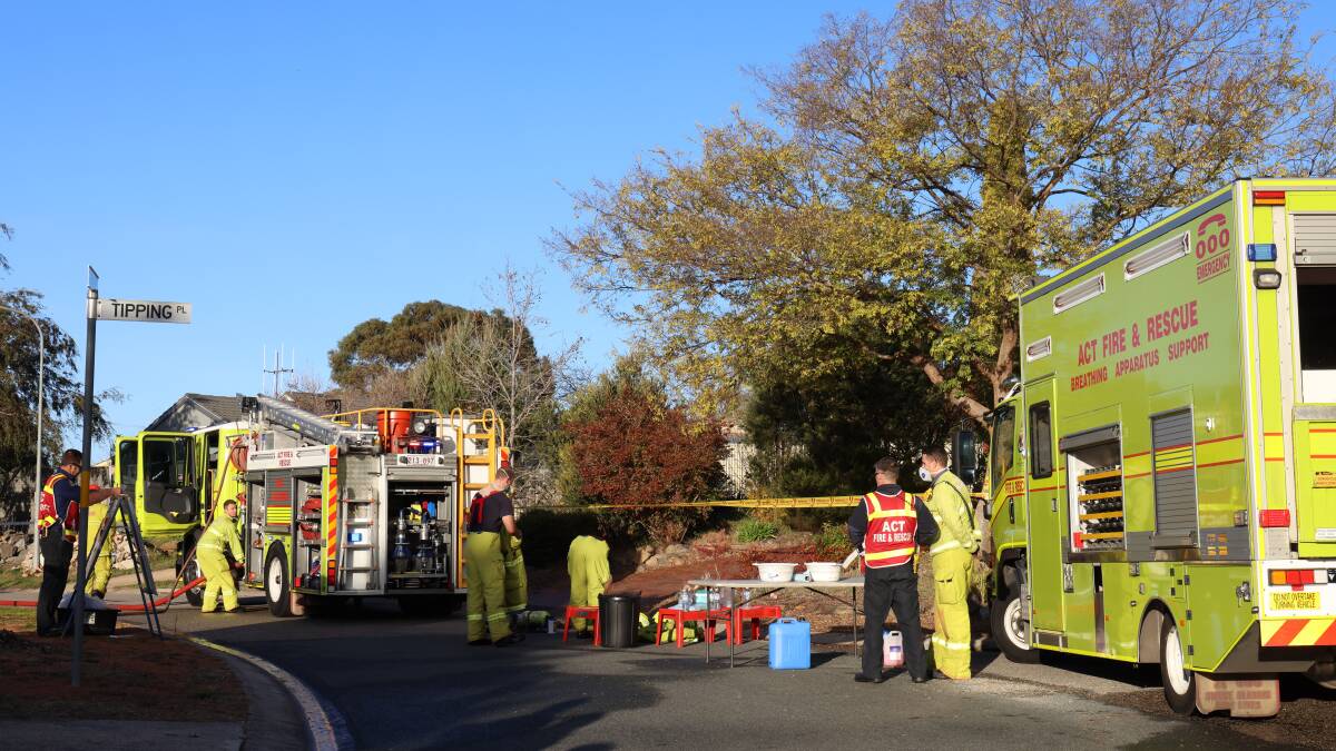 Firefighters were called to the fire on Saturday afternoon. Picture: James Croucher